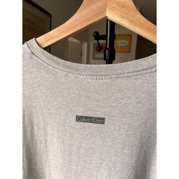 CALVIN KLEIN JEANS VINTAGE SINGLE STITCH GREY T SHIRT SIZE MEDIUM 90S Y2K HYPE - Picture 4 of 7